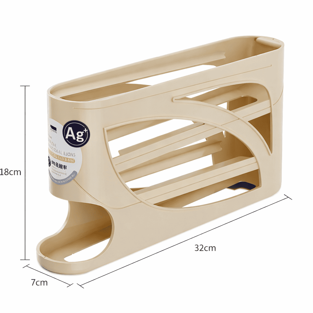 Egg Organizer for Refrigerator | 30 Egg Capacity Rolling Dispenser