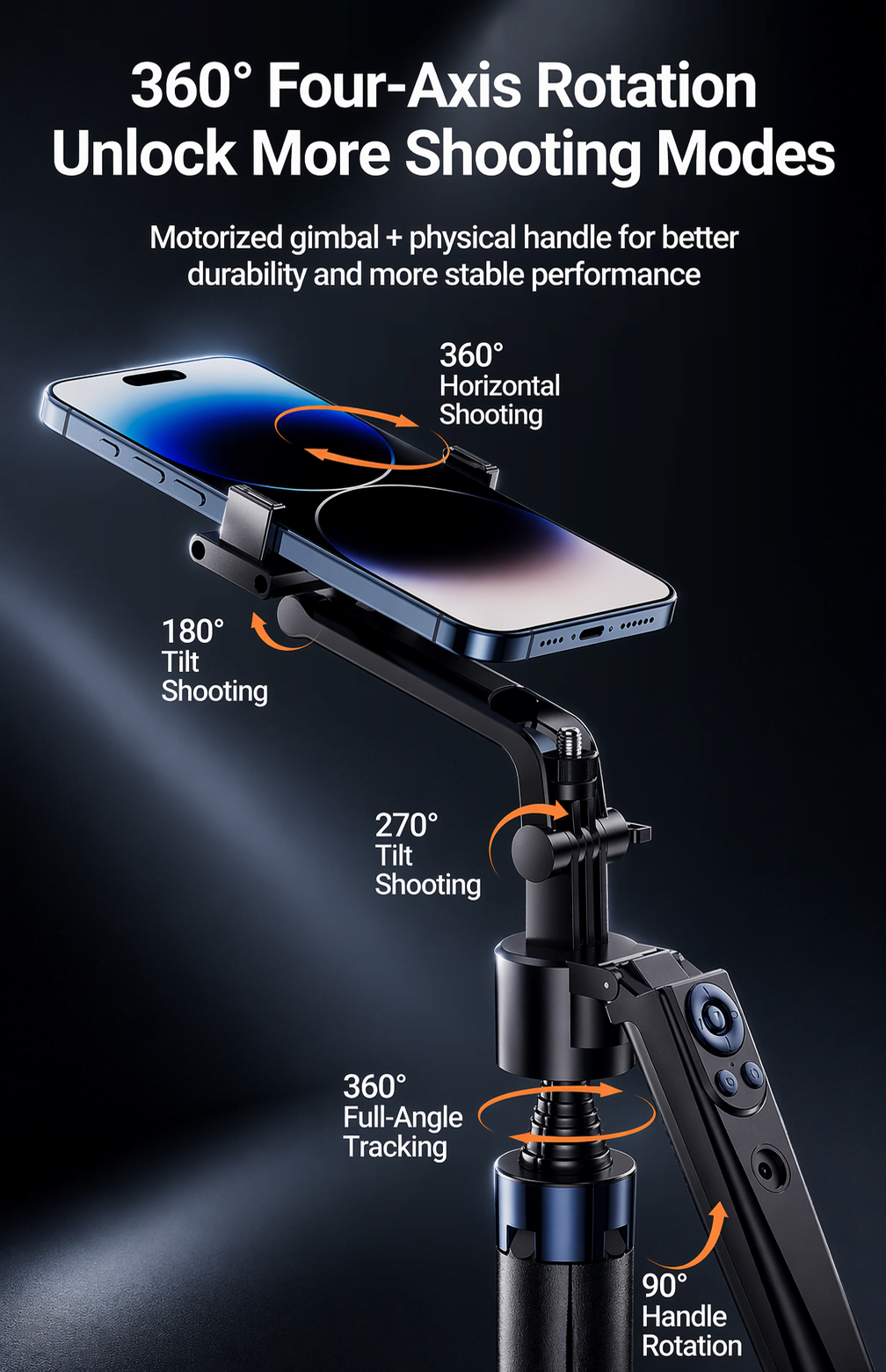 AI tripod demonstrating strong load-bearing stability with a heavy water bottle
