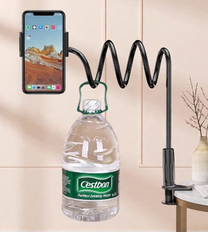 Gooseneck phone holder used for watching videos studying cooking and relaxing