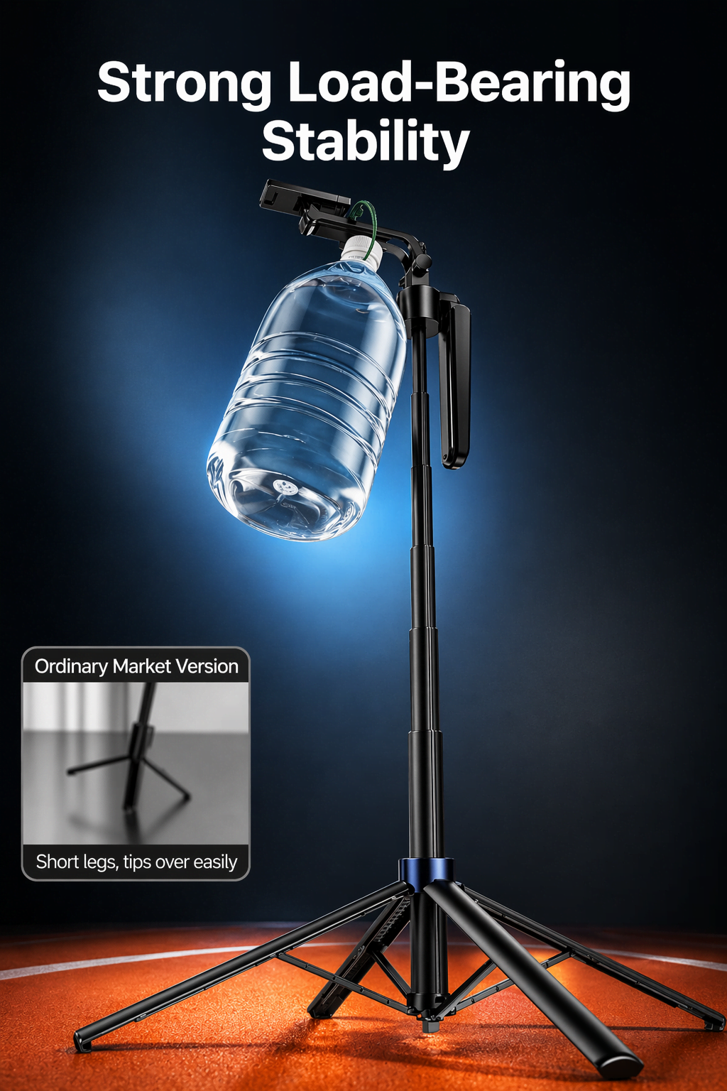 AI face tracking shooting gimbal promotional image with face lock graphic