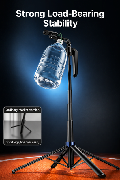 AI face tracking shooting gimbal promotional image with face lock graphic