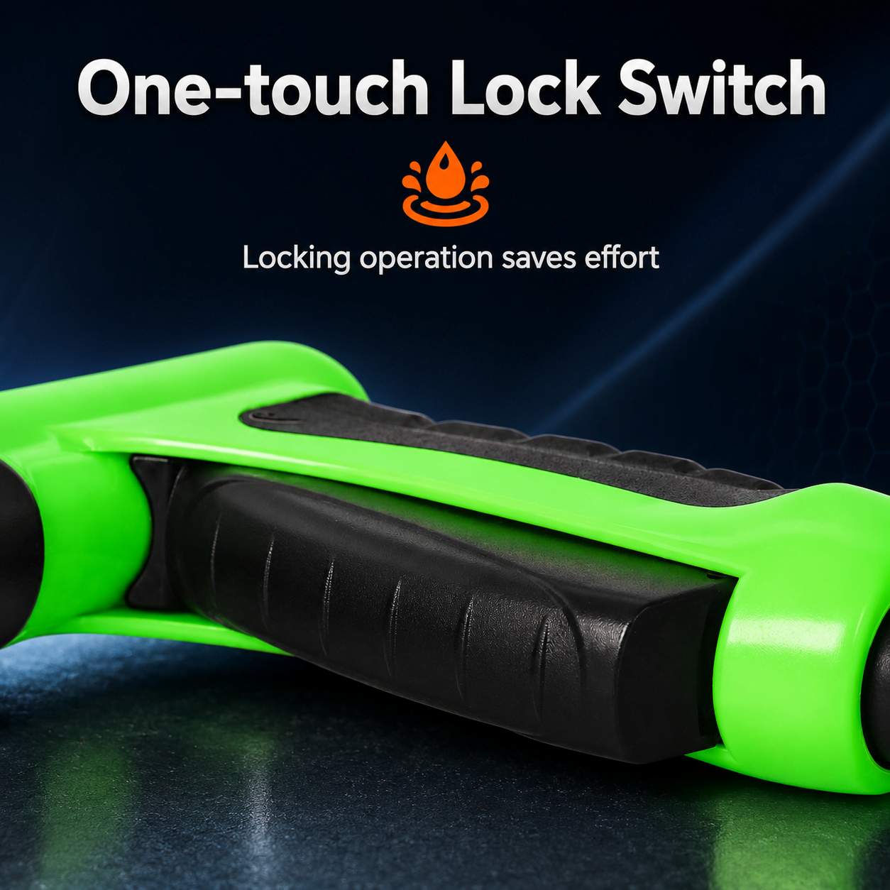 One-touch lock switch feature on the multifunctional spray gun for easier continuous use